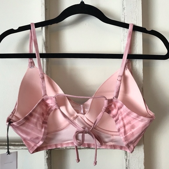 SHADE & Shore blush pink bikini swim suit bra top.  New with tags.  36B. - Picture 2 of 9